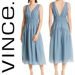 Vince Blue Midi Dress